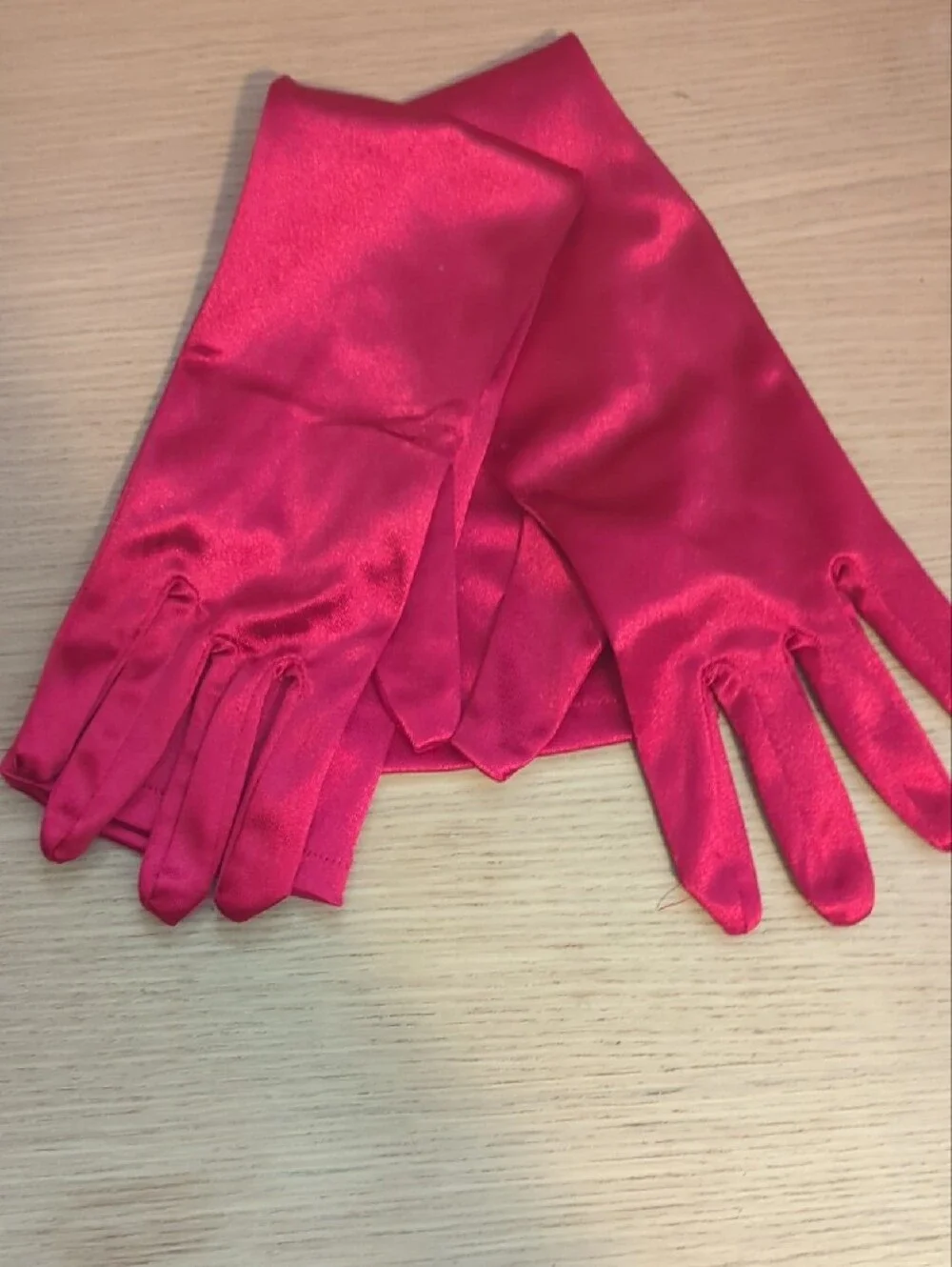 Red Satin Opera Gloves - Women's Long Evening Gloves